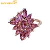 925 Sterling Silver Natual Garnet Luxury Rings for Women Created Wedding Engagement Party Fine Jewelry