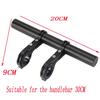 Front Outdoor Aluminum Alloy Lamp Bracket Mount Bike Handlebar Extender Bracket Double Tube
