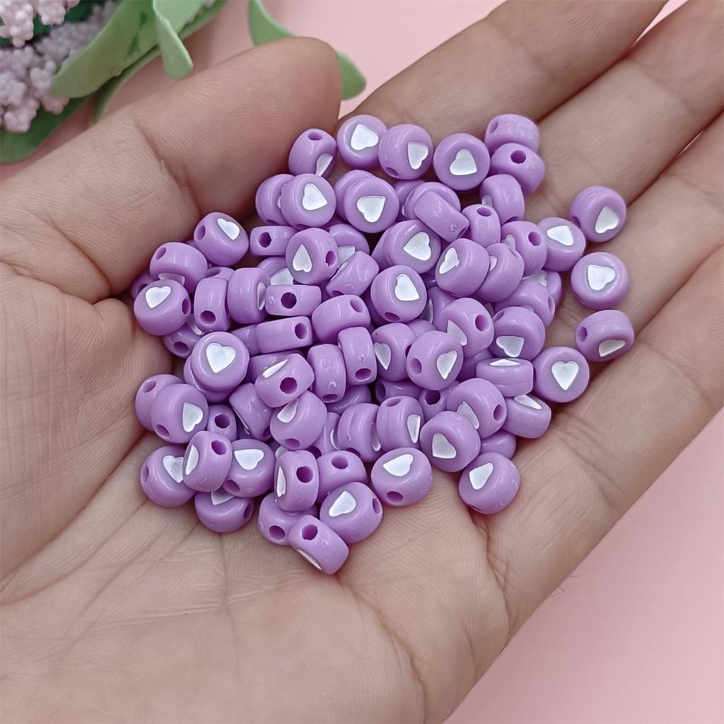 300 шт. в форме сердца ярких цветов, фурнитура для изготовления ювелирных изделий, 7 мм, модные свободные акриловые бусины «сделай сам», 300 шт.