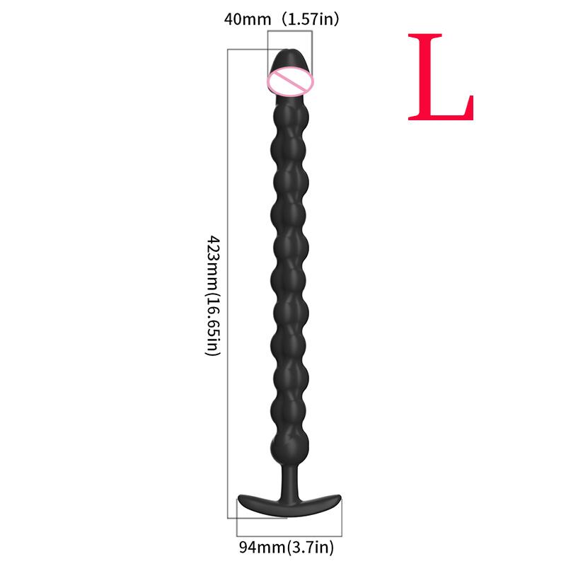 Extra-long Anal Dildo Butt Plug Prostate Massager Adult Gay Anal Beads deeper Stimulation G-spot Clitoral Sex Toys for Men Women