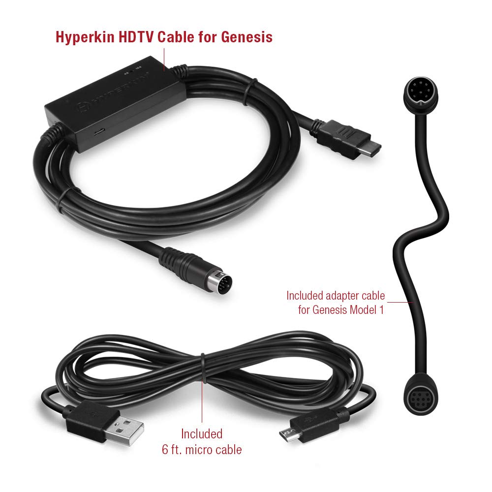 HYPERKIN HDMI Conversion Cable for Mega Drive Cable for Genesis Genesis and Genesis (HDTV 1, 2, 3) [Used]