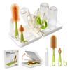 VOGOGE Baby Bottle Washing Travel Baby Bottle Brush Portable Baby Bottle Drying Rack Baby Travel Essentials White