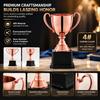 Plastic Trophy 4# Hollow Double-Curved Handle ABS Electroplated 8.5x13.5x18.5cm Single