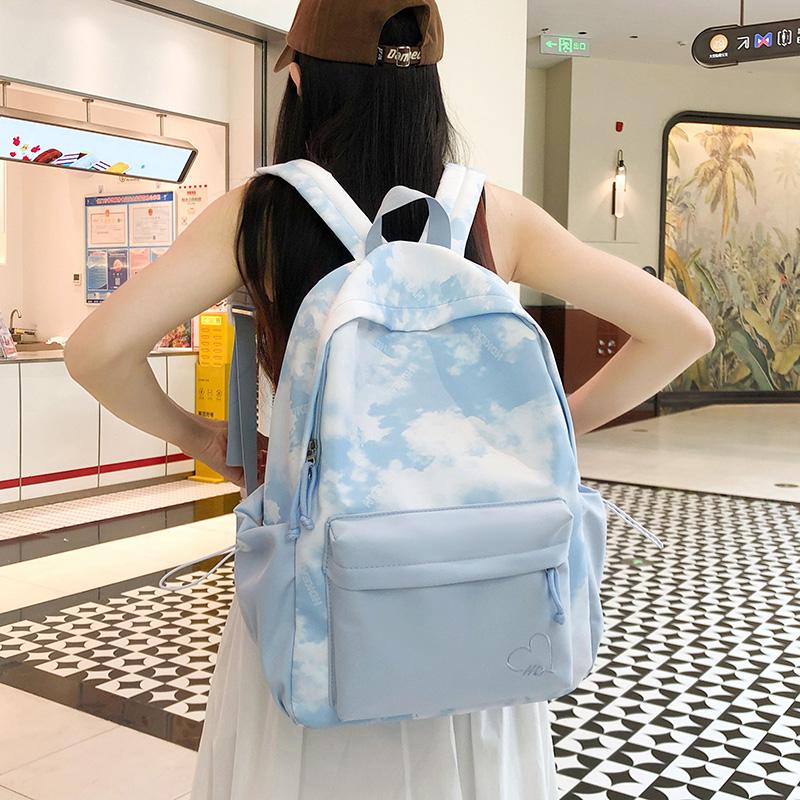 Студенческий школьный рюкзак с принтом тай-дай большой вместимости для женщин