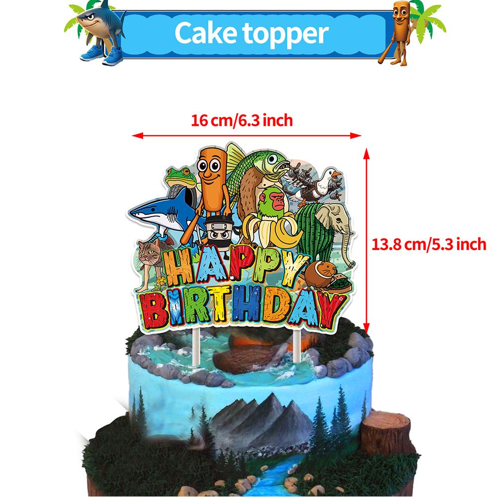 30 шт. Тунг Тунг Тунг Принадлежности для вечеринки Сахур, Баннер, Топпер для торта, Воздушные шары
