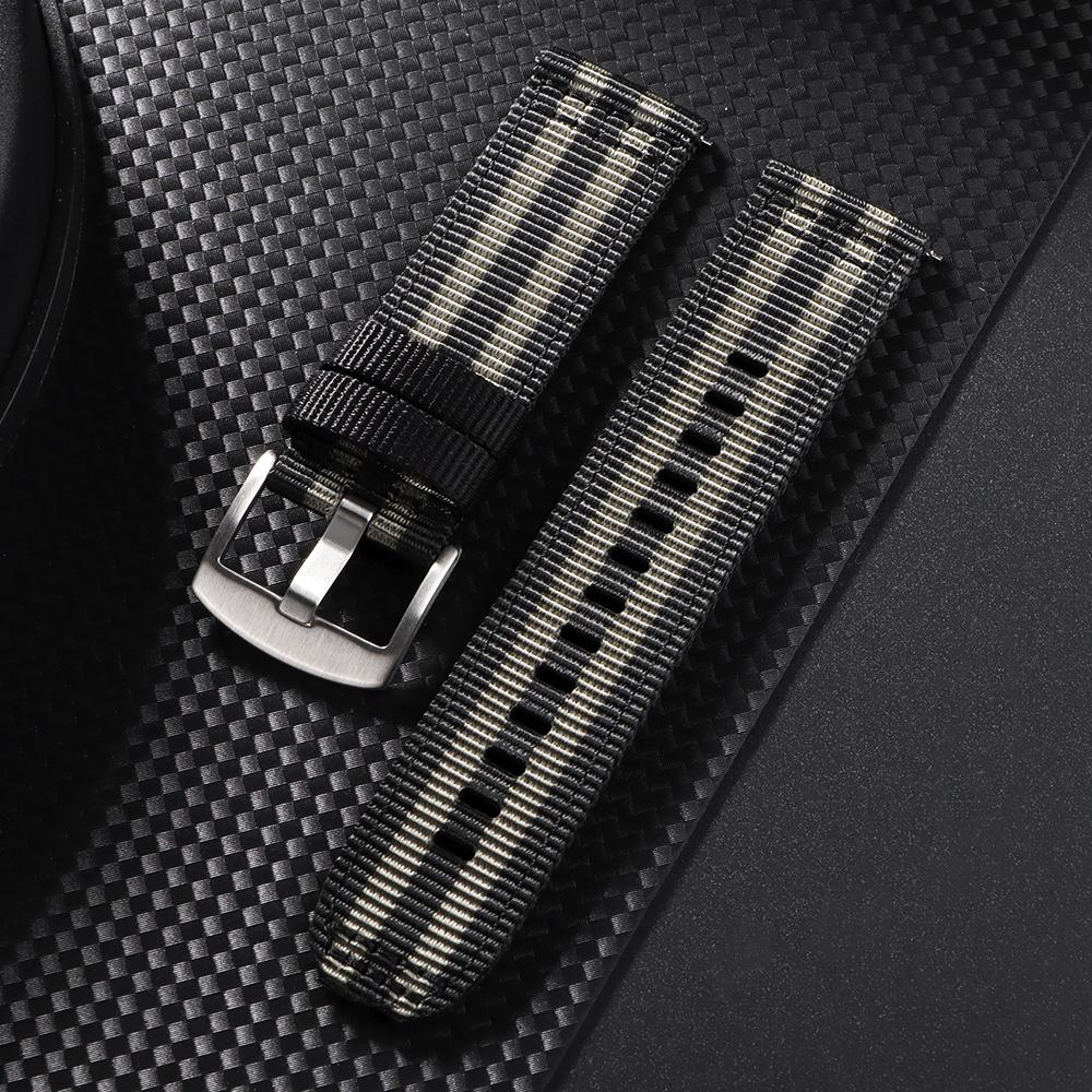 22 мм Нейлоновый ремешок для часов Премиум Гладкий Мягкий Нейлон Спортивный Сменный ремешок для часов Быстросъемный Универсальный Холщовый Браслет Ремешок для часов