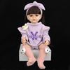 55 см 22 дюйма Реалистичная кукла-младенец Reborn Girl Мягкая силиконовая кукла с длинными каштановыми волосами Реалистичная принцесса Малышка Bebe Подарок на день рождения