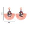 Women Colorful Charm Crystal Glitter Sequins  Dangle Tassel Earrings Fringe Drop Teardrop
