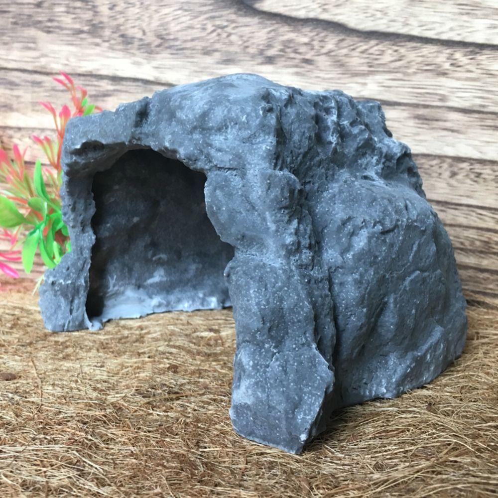 Resin Reptile Hideout Hiding Cave Artificial Pet Hide Rest  Shelter Landscaping Turtle Lair  Home