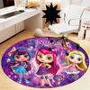Custom Name Little Charmers Printed Round Rug Carpet Chair Rug Area Rug Entryway Doormats,for Office Chair Living Room Bedroom Kitchen Room.