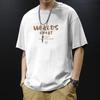 Mens Pure Cotton Short-Sleeved T-shirt O-neck Half Sleeves Casual Loose Tee Man Hip Hop Pullover Shirt