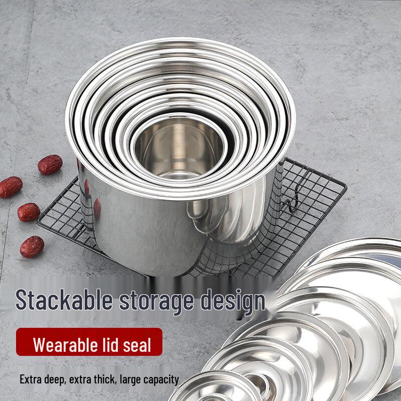 Commercial 304 Stainless Steel Deep Mixing Bowl