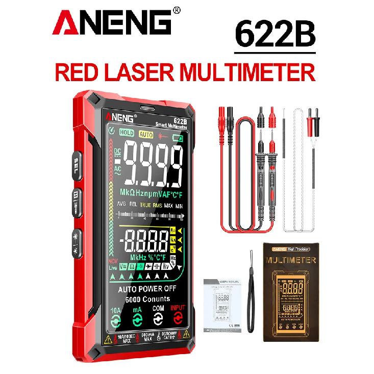 ANENG 622B Multi functional Multimeter PT1005B Probe Wire Set Temperature Frequency Duty Cycle Detection and Maintenance Tool