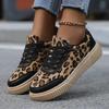 Spring New Leopard Print Designed Retro Fashion Casual Shoes for Women Shallow Mouth Comfortable Versatile Chunky sneakers