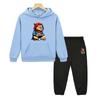 Boys Girls Hooded Spors Sets Capibara Print Hoodie Fleece Sweatshirt Cartoon Jacket 2pcs pullover+Pant Kids Boutique Clothes