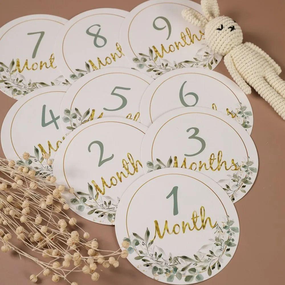 12pcs Number Baby Milestone Card Reusable Newborn Gifts Milestone Photography Card  Baby