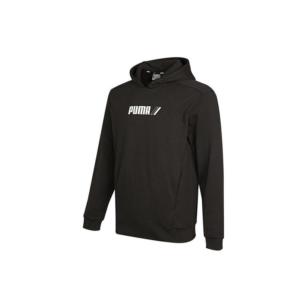 Puma Толстовка с капюшоном и логотипом спереди, с длинным рукавом, мужская толстовка, черная 846547-01