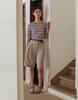 GIEMAR Two Tuck Bermuda Pants Light Gray