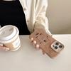 Cute Hug Scarf Bear for IPhone16promax Phone Case for Apple 15 Autumn and Winter Leather Texture 14/XR