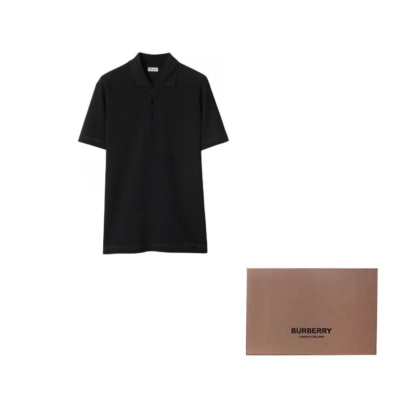 Burberry logo-embroidered cotton polo shirt 80942801