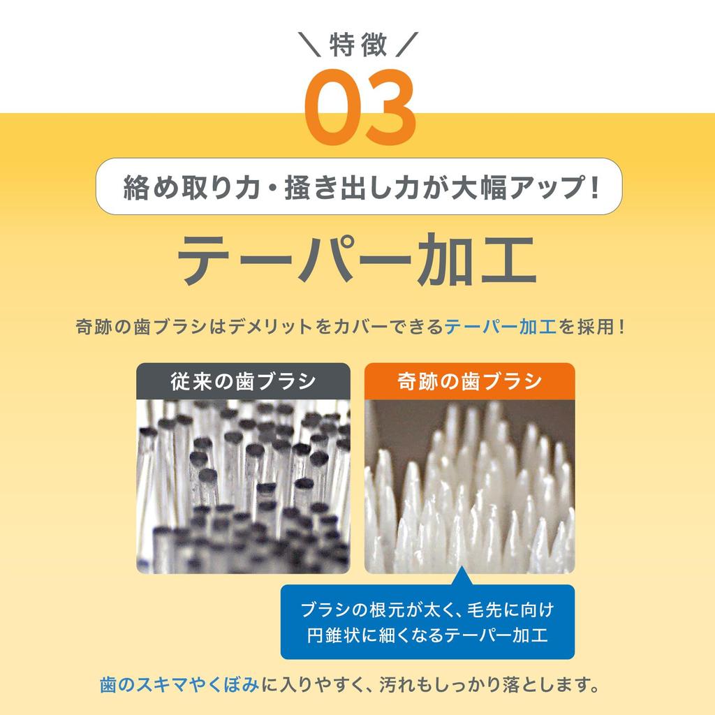 Miracle Toothbrush: Removes Dirt with Just a Swipe, Adult Clear Black, Set of 3 [Authentic] [Official]