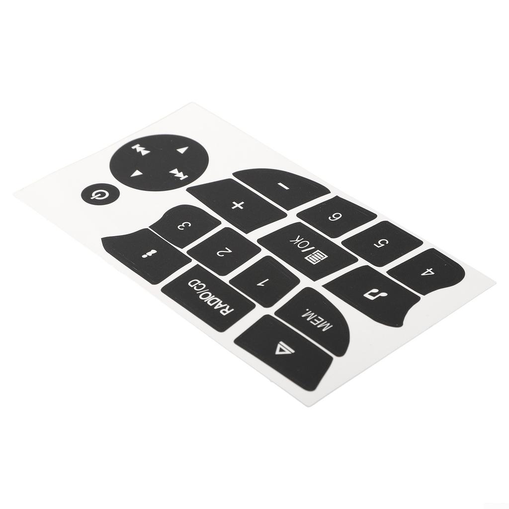 Наклейка для ремонта кнопок Custom Fit для Renault, черная накладка с белой надписью