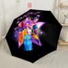 Vibrant Stars In Harmony Portable Automatic Umbrella Compact & Durable 8-Rib Design Foldable Design Durable Everyday Carry Umbrella Stylish Accessory