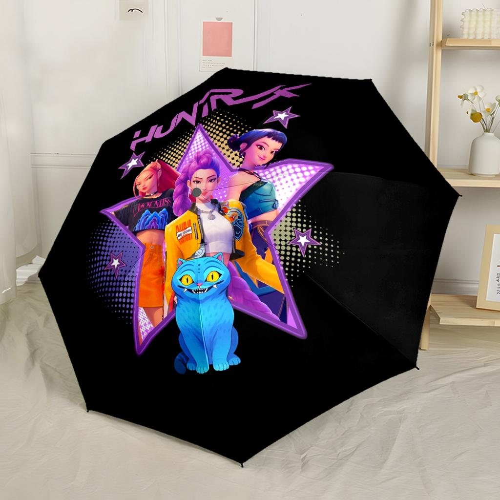 Vibrant Stars In Harmony Portable Automatic Umbrella Compact & Durable 8-Rib Design Foldable Design Durable Everyday Carry Umbrella Stylish Accessory