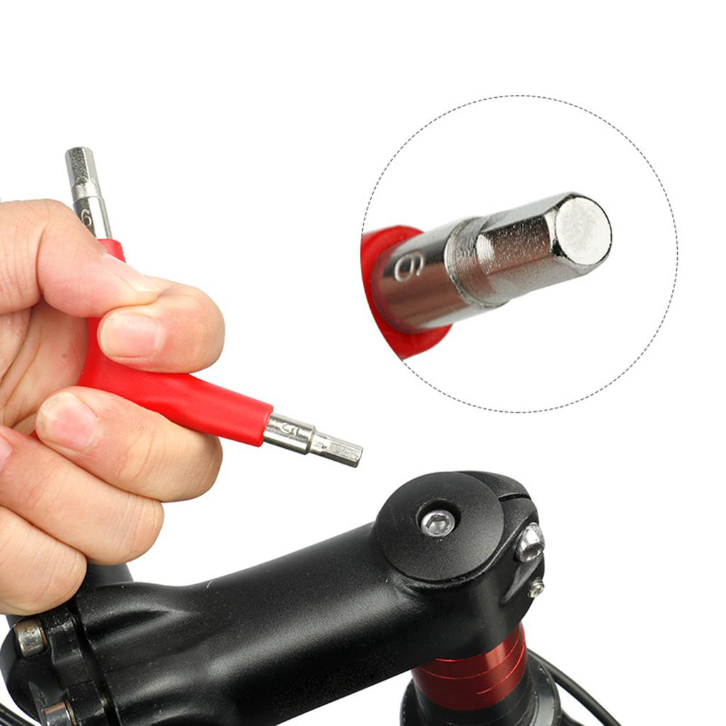 Bicycles MTB Repair Wrench Tool 4mm 5mm 6mm Allen Key Wrench Bike 3 Way Hex Wrench Spanner Cycling Mountain Bike Wrench