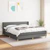 3130370 vidaXL Divan Bed with Mattress Dark Grey 180x200cm Fabric