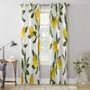 Lemons And Flowers Window Curtains For Living Room Bedroom Luxury Modern Kitchen Curtains Fabric Drapes