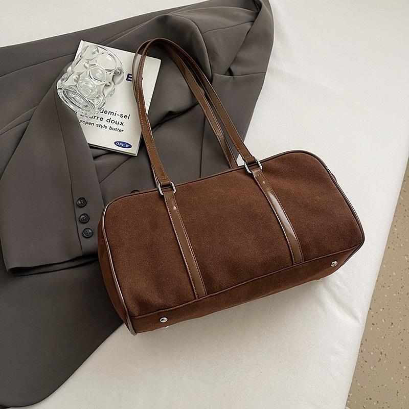 Fashion and Leisure Large-capacity Tote Bag Women's 2025 Winter New Simple Shoulder Bag Textured Underarm Bag