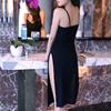 Sexy Babydoll Long Lingerie Dress Slip Sheer Lingerie Seductive Side Slit Beautiful Line [Synlala] See-through Semi-Long Semi-Long S-shaped