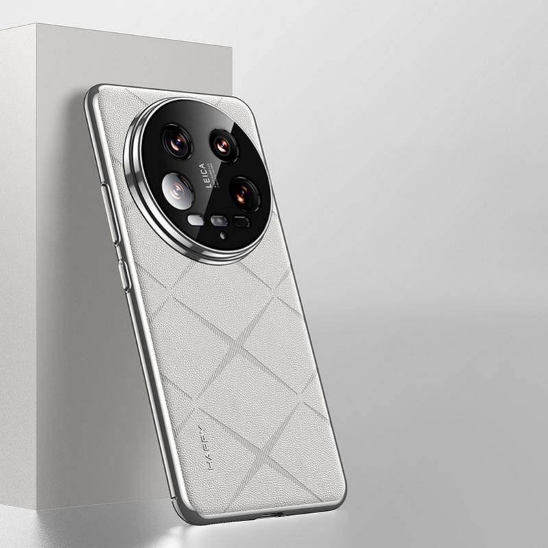 Роскошный кожаный чехол для телефона для Xiaomi 14 Ultra Mi 14 Pro с покрытием объектива камеры Ptotection, жесткая задняя крышка в виде ракушки 14Ultra 14Pro