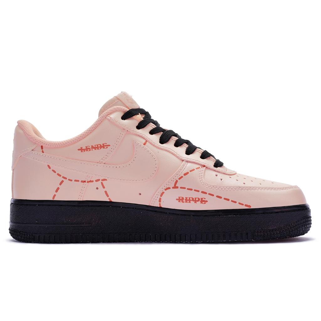 Nike Кроссовки Nike Air Force 1 '07 Low Skateboard Мужские Розовые Черные Белые CW2288-111(Команда80-)
