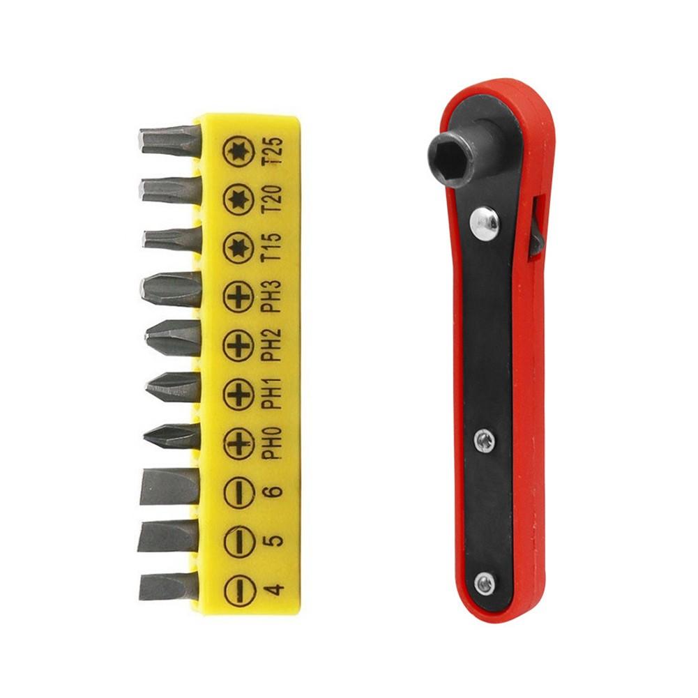 Ergonomic Ratchet Wrench Screwdriver Tool with Quick Release and Thumb Switch
