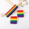 Rainbow Pride Month Basketball Bracelet Hair Strap Sports Fitness Men's and Women's Cotton Towel Bottom Sweat Absorbing Headband