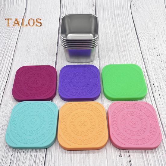 1 комплект, герметичный портативный контейнер для хранения продуктов из нержавеющей стали с силиконовой крышкой для офисных путешествий, 1 комплект