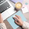 EXCO (EXCO) Small Mouse Pad, Leather Office Gaming Waterproof Leather Notebook Desktop Computer Portable Non-Slip Washable Pad, Light Blue 0428