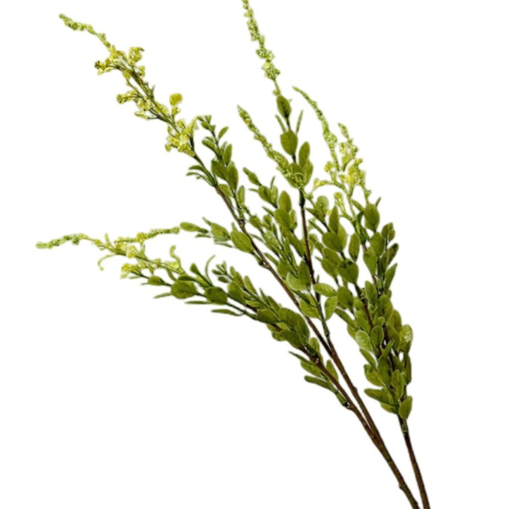 Искусственный синий тысячелистник в стиле Мори - Одиночный стебель, Цветочная композиция для декора ресторана в помещении