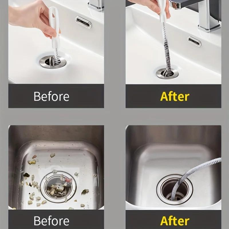 Щетка для прочистки труб, волос в ванной, щетка для чистки раковины, очиститель сливов, гибкий очиститель, средство для удаления засоров, чистящие инструменты