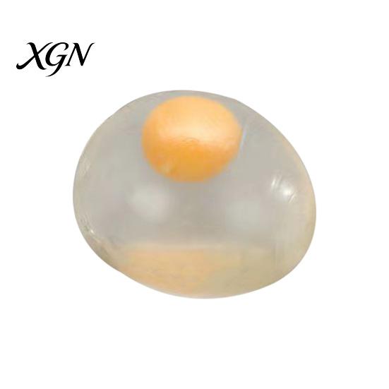 TPR Yolk Squeeze Toy 1/2/3Pcs Clear Egg Anxiety Education Single Double Anti-anxiety Fidget Soft Stretchy Stress Ball Party Favors Sensory