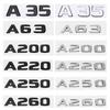 Car Trunk Letters Logo Emblem Badge Decals Sticker For A Class A35 A45 A200 A220 A250 A260 4Matic W169 W176 W177