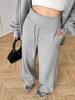 Harajuku Gray Wide-leg Pants Women's Y2k New High-waisted Slim Loose American Sweatpants Straight-leg Casual Drawstring Sweatpants