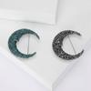 Creative Retro Moon Father-In-Law Brooch Temperament Simple Fashion Personalized Rhinestone Brooch