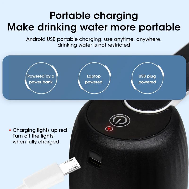 Water Bottle Pump Water Dispenser USB Charging Automatic Water Bottle Pump Water Pump One Button Switch Of Water Dispenser