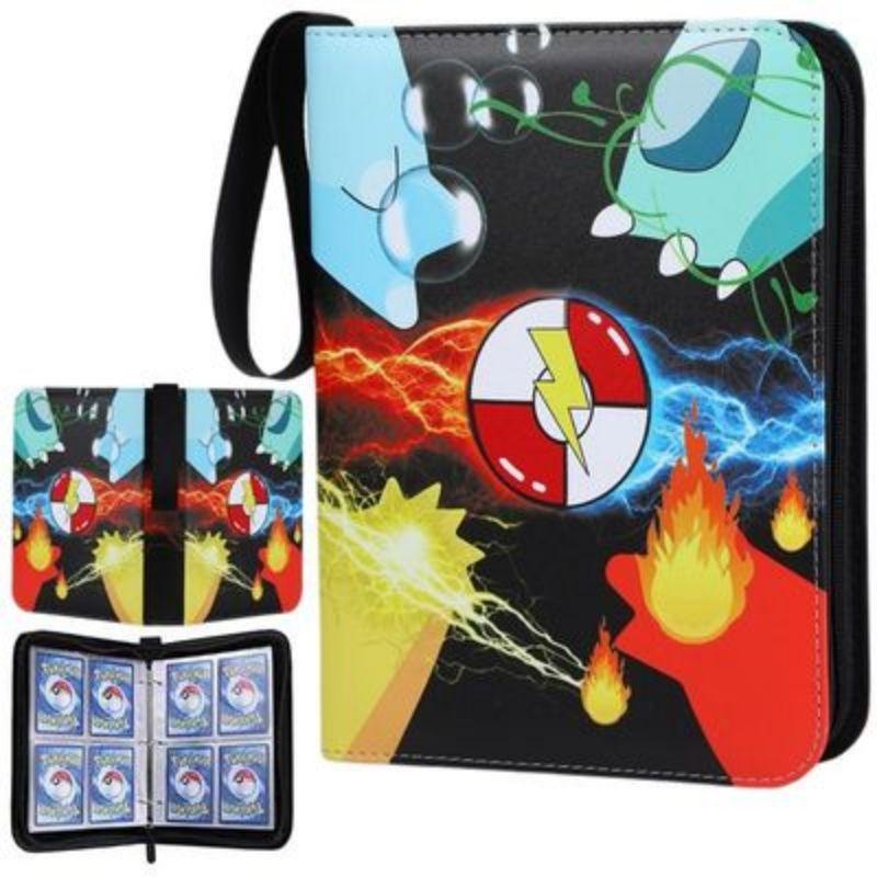 Card Binder with 4 Pockets, 50 Removable Sleeves - Holds 400 Cards