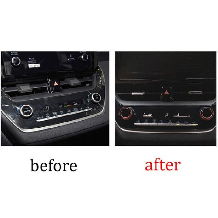 Подходит для Toyota Corolla - Красная алюминиевая декоративная накладка на ручку кондиционера центральной консоли