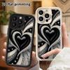 Phone case: 2D flat, suitable for iPhone 18, 17, 16, 15, 14, 13 Pro protective case, diamond-studded heart, perfect holiday gift for Christmas and Hal