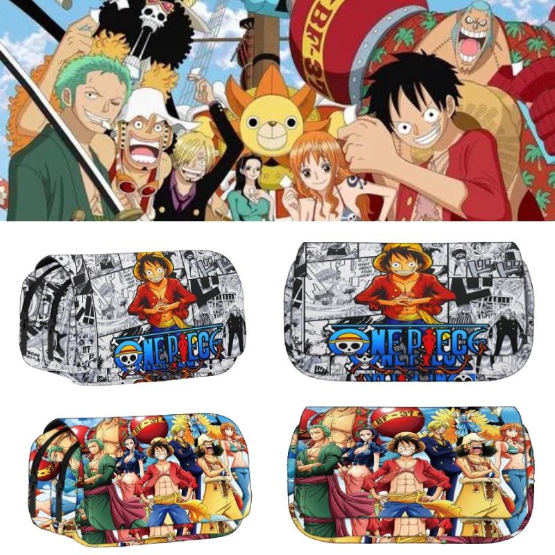 Новое поступление! Мультяшный пенал One Piece для студентов, прочный полиэстер